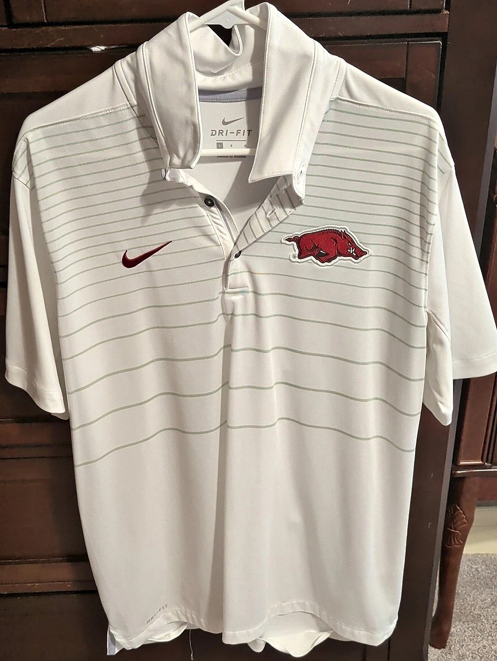 Nike Arkansas Razorbacks Dri-FIT Victory Stripe Polo